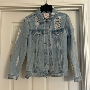 Girls M Ripped Jean Jacket